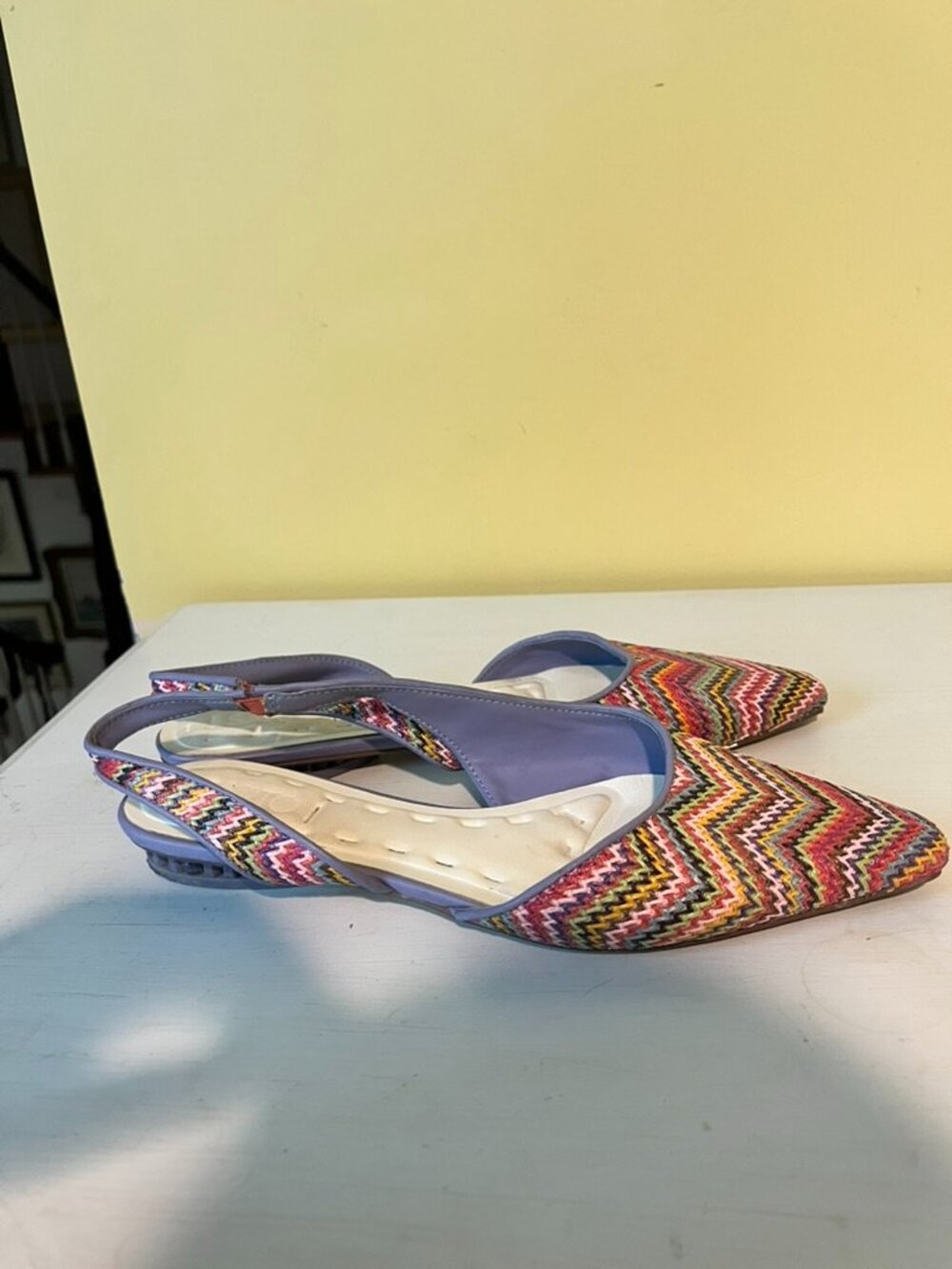 Franco Sarto Missoni Inspired Multi Color Zig Zag Shoes - Picture 3 of 4